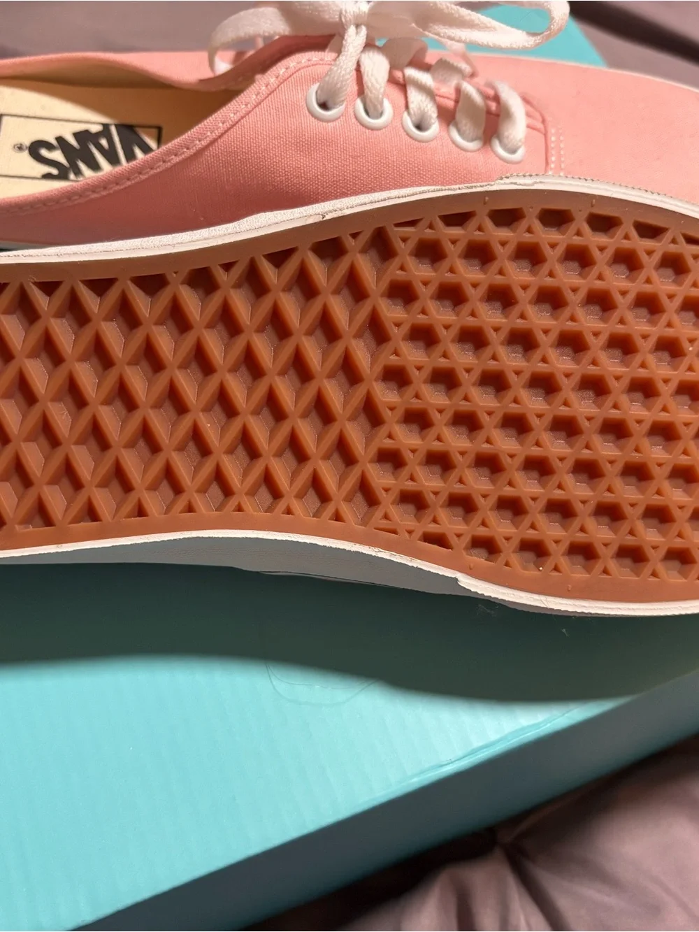 Vans Pink Canvas Mule Slip-On Sneakers with White Laces